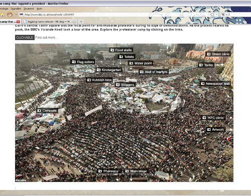 Tahrir Square clickable photo